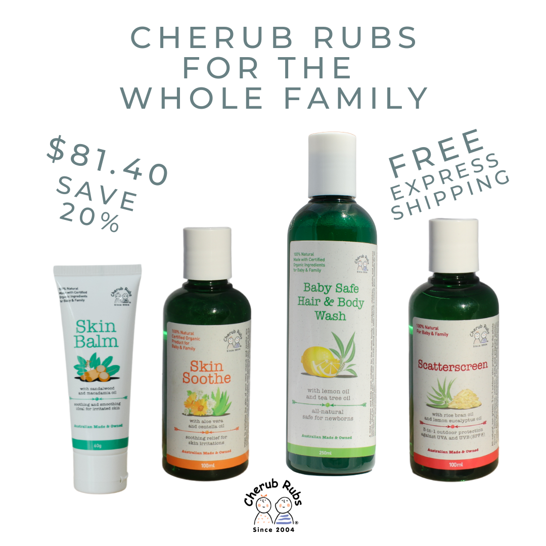 An organic skincare range for the whole family. Skin Balm, Skin Soothe, Baby Safe Hair & Body Wash, Scatterscreen.