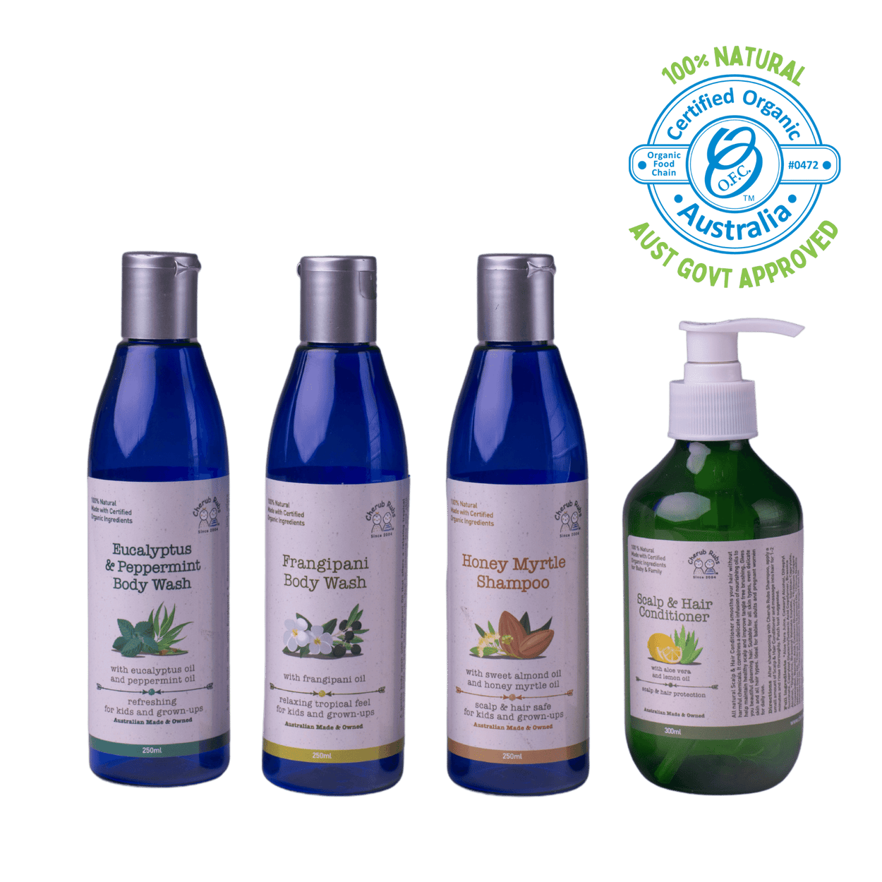 Honey Myrtle Shampoo, an organic skincare product suitable for adults and babies.