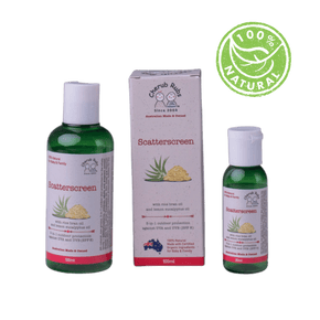 Scatterscreen range. Organic Skincare For Baby & Family by Cherub Rubs.