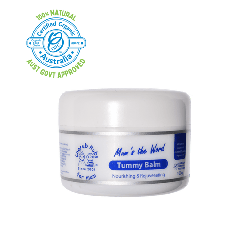 Tummy Balm 100g. A natural skincare product by Cherub Rubs.